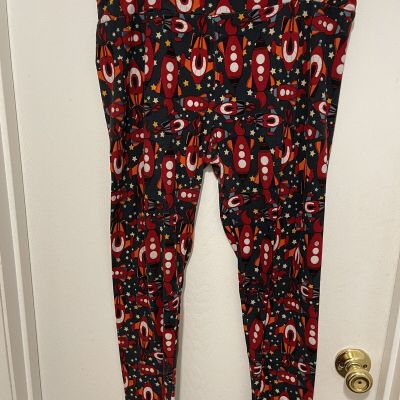 Lularoe Rocket Ship Print Leggings Tall And Curvy