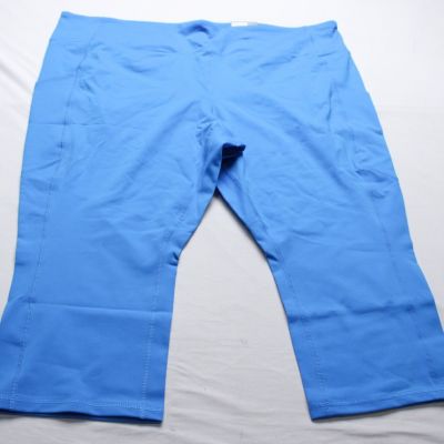 Tek Gear Women's Plus Pocket High-Waisted Capri Leggings AP2 Beyond Blue Size:4X