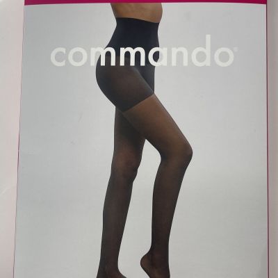 New Women's COMMANDO Black Essential Sheer Control Tights Size L