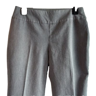 Famously Slimming Womens Gray Chico Gray Stretch Pants Waist M