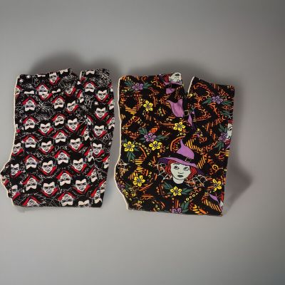 LulaRoe Set of 2 Dracula/ Witch Leggings Size TC2