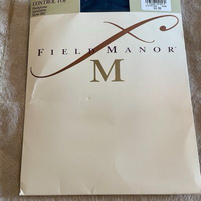 Field Manor  Lycra Opaque control top pantyhose, color Navy. size: A Style 382