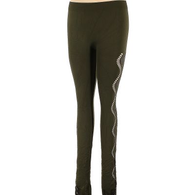 TJ Collection Women Green Leggings M