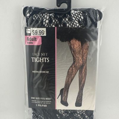 1 Pair LACE NET TIGHTS STOCKINGS~One Size~NIP Amscan Women’s Lace Stockings