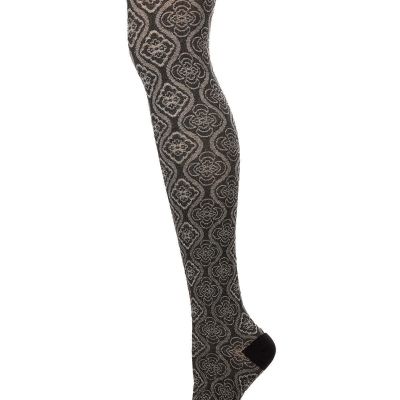 Trellis Patterned Cotton Blend Sweater Tights