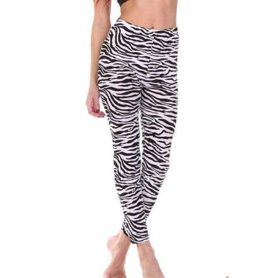 X-Plus Size Womens Buttery Soft Zebra Extra Plus Size Leggings