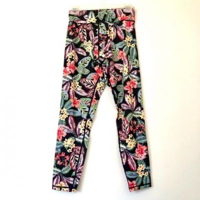 MINKPINK Black Red Green Hawaiian Tropical Floral Active Legging AUS Medium US 6