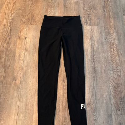 Victoria Secret Pink Legging Black w/ Ankle Hit Foil Logo Sz M