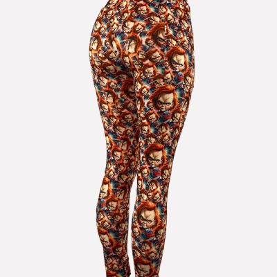 CHUCKY!! Wanna Play? Super Soft Leggings Multiple Sizes w/ POCKETS