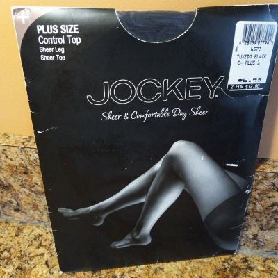 Women's Plus Jockey Pantyhose Control Top Sheer Leg-Toe 4'1