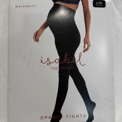 NWT Isabel Opaque Maternity Tights by Ingrid & Isabel, Pregnancy, Black L/XL