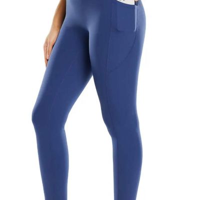 Large- Leggings with Pockets Tummy Control Compression Workout Athletic Running