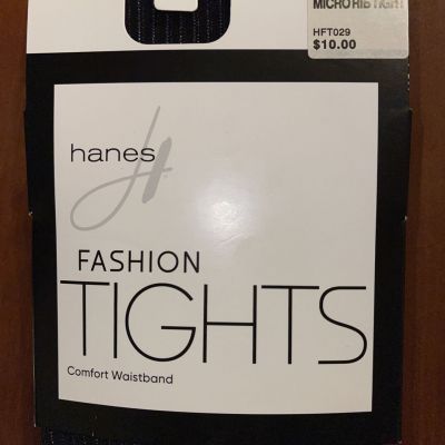 Free Ship! Hanes Micro Rib Comfort Waistband Tights,Black,Small (X31)