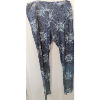 Lularoe Leggings Womens Plus Size TC Tall and & Curvy Pants Stretch Blue Crosses