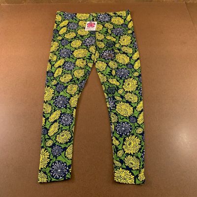 Lesley Evers Women's Size 1X Dandelion Navy Pull On Reese Leggings NWT