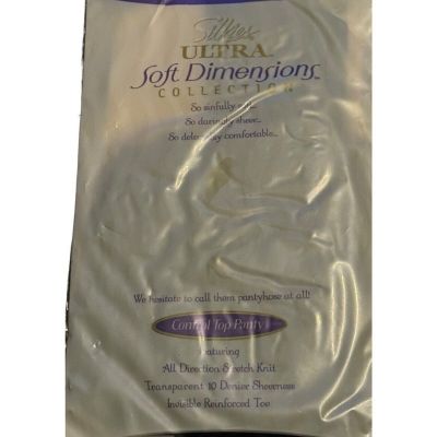 Silkies Navy Ultra Soft Dimensions Control Top Panty Hose 120306 Large Night Out