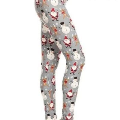 Christmas Snowman And Santa Leggings Plus size 14-22