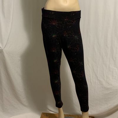 Torrid Legging Full Length Spiderweb Rainbow Halloween Black Plus Size 1 14 16