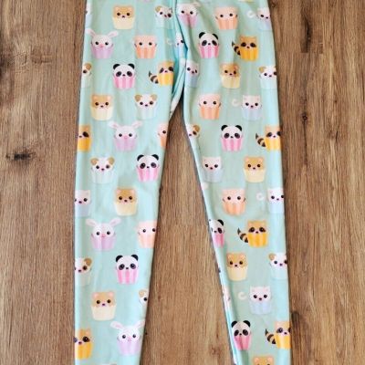 RARE Genuine BlackMilk Cartoon Cupcake Animals Leggings M Green fit XS S M Anime