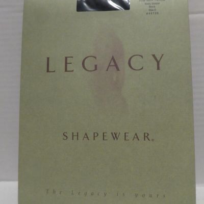 Legacy Shapewear Body Shaper Pantyhose Sheer Below the Knee Size D Black