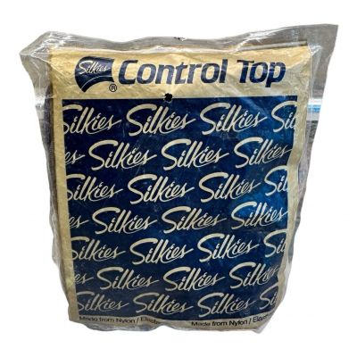 Silkies control top pantyhose large off black 070306/736