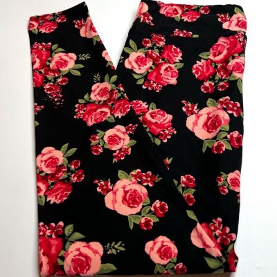 NEW LuLaRoe TC Leggings BLACK PINK RED Moss Green COLORFUL Valentine Flower HOT