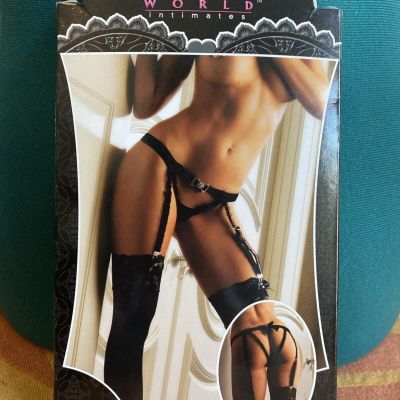 Expose Lingerie Panty & Stockings With Garters Sexy One Size New In Original Box