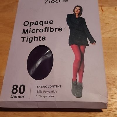 Zioccie 80 Denier Microfibre Tights for Women Soft Semi Opaque Solid Color Purpl