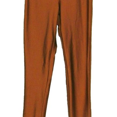 Fashion Nova Fall Orange Satin Pull-on Skinny Leggings Womens Small Stretch USA