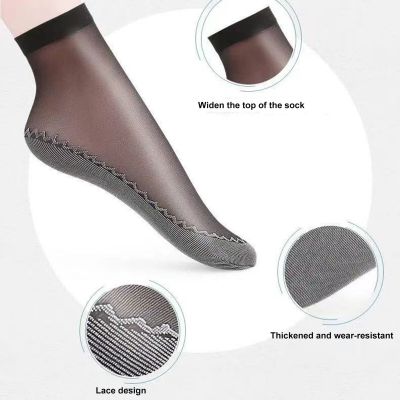 10 Pairs Summer Socks Solid Color Cool See Through Ankle Sock Skin-friendly