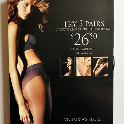 Victoria's Secret Tights Try 3 Pair limited pack Size D LARGE