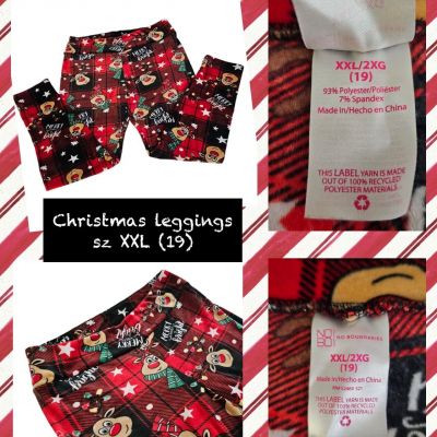 Super Soft And Cozy Velour Christmas Leggings, Sz XXL (19)