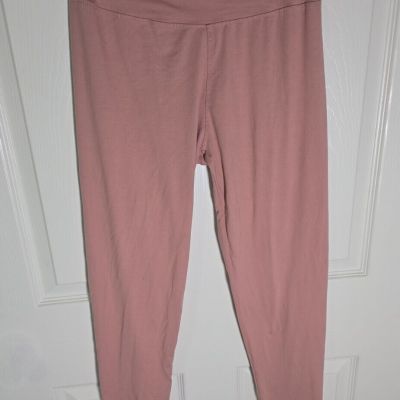 Satina High Waisted Stretchy Blush Pink Leggings Plus Size