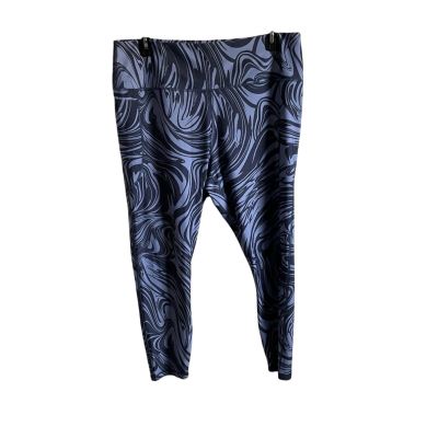 Under Armour Blue Swirl Pattern Cropped Compression Leggings - Size 3X