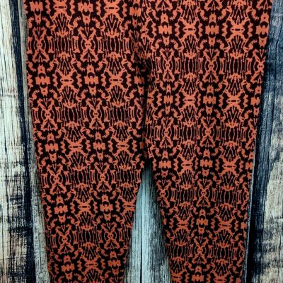 Soft Surroundings Leggings Womens XL Orange Tribal Animal Stretch Yoga Workout