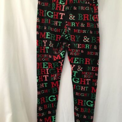 NWT No Boundaries Bright & Merry Super Plush Christmas Leggings XXL19