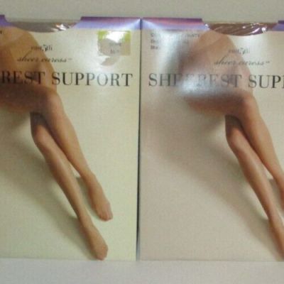 Pantyhose Lot East Fifth Sheer Caress Short 4 Pair Nylons Sheerest Support Silky