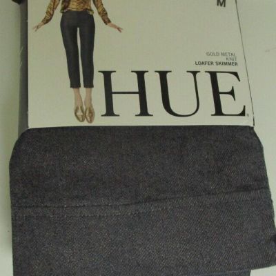 Hue Leggings Gold Metal Knit Loafer Skimmer Size Medium Style U20803