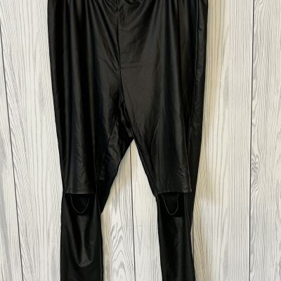 Torrid Black Open Knee Black Leggings Size 3