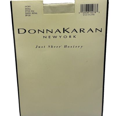 DONNA KARAN New York Just Sheer Hosiery Pantyhose Sz S Ivory  Style 224