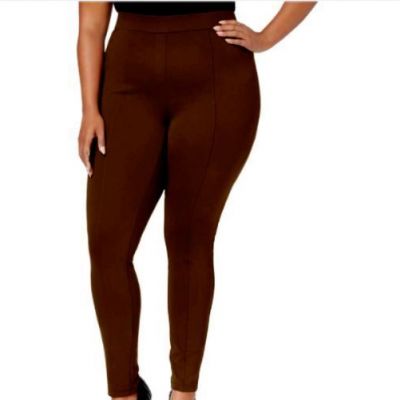 Style & Co. Women's Mid-Rise Comfort Waist Legging Brown (Size: 24W)