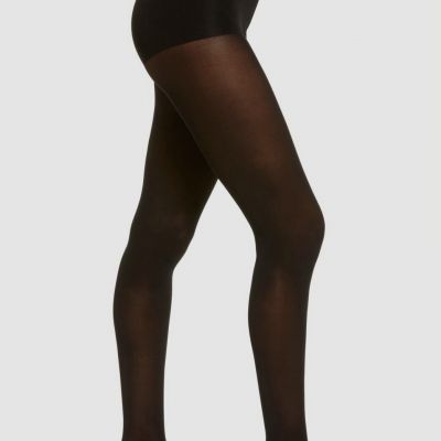 $32 Natori Women's Black Stretch Breathable Soft Suede Control Top Tights Sz S