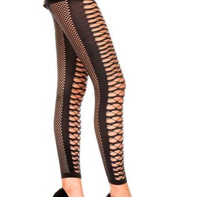 sexy MUSIC LEGS diamond NET striped FOOTLESS stockings PANTYHOSE leggins TIGHTS