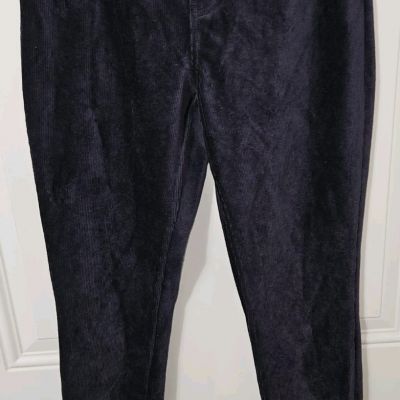 HUE women's corduroy leggings-sz small-navy blue-NEW WITH TAGS