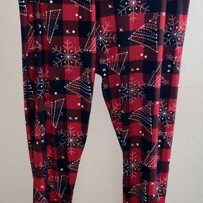 Christmas Leggings NWT Size 3X Buffalo Plaid