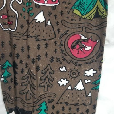 NEW Womens Curvy (Plus/12 - 18) Camper Bear Fox Owl Leggings, SUPER SOFT!