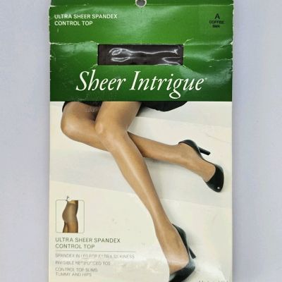 sheer intrigue pantyhose Control Top Size A Coffee Ultra Sheer Spandex