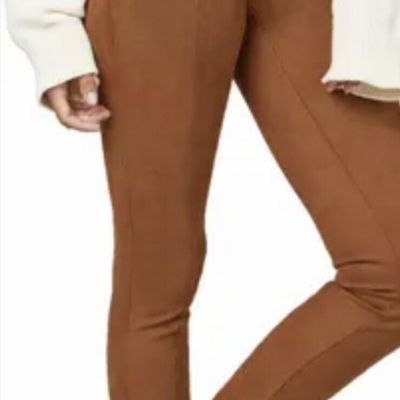 NWT Spanx faux swede leggings size 1X rich caramel color inseam 25” pull on