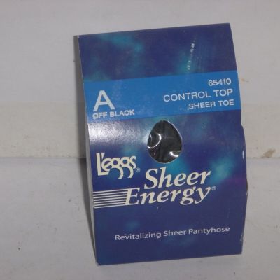 Leggs Sheer Energy Control Top Pantyhose - Sheer Toe - A - Off Black 65410