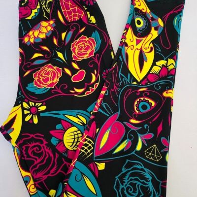 XXL Cat Cartoon Flower Yoga Leggings High Stretch Running Workout Gym Tight